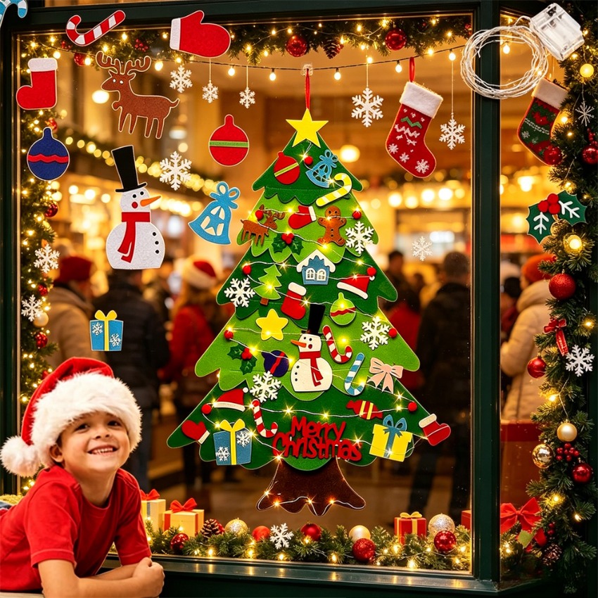 Árbol de Navidad de Fieltro DI - Home Decor Xmas Tree reseña y precio