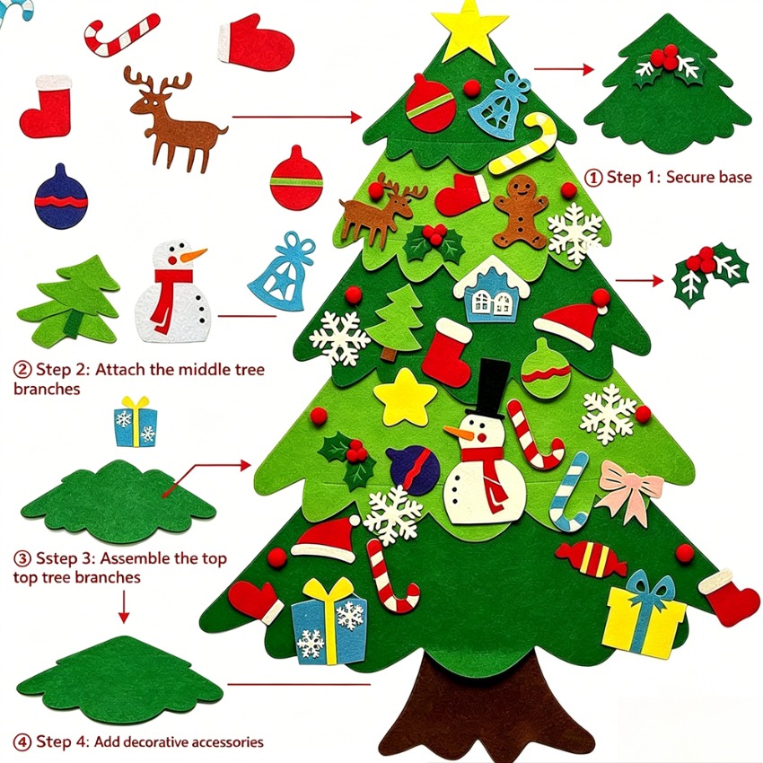 Árbol de Navidad de Fieltro DI - Home Decor Xmas Tree reseña y precio